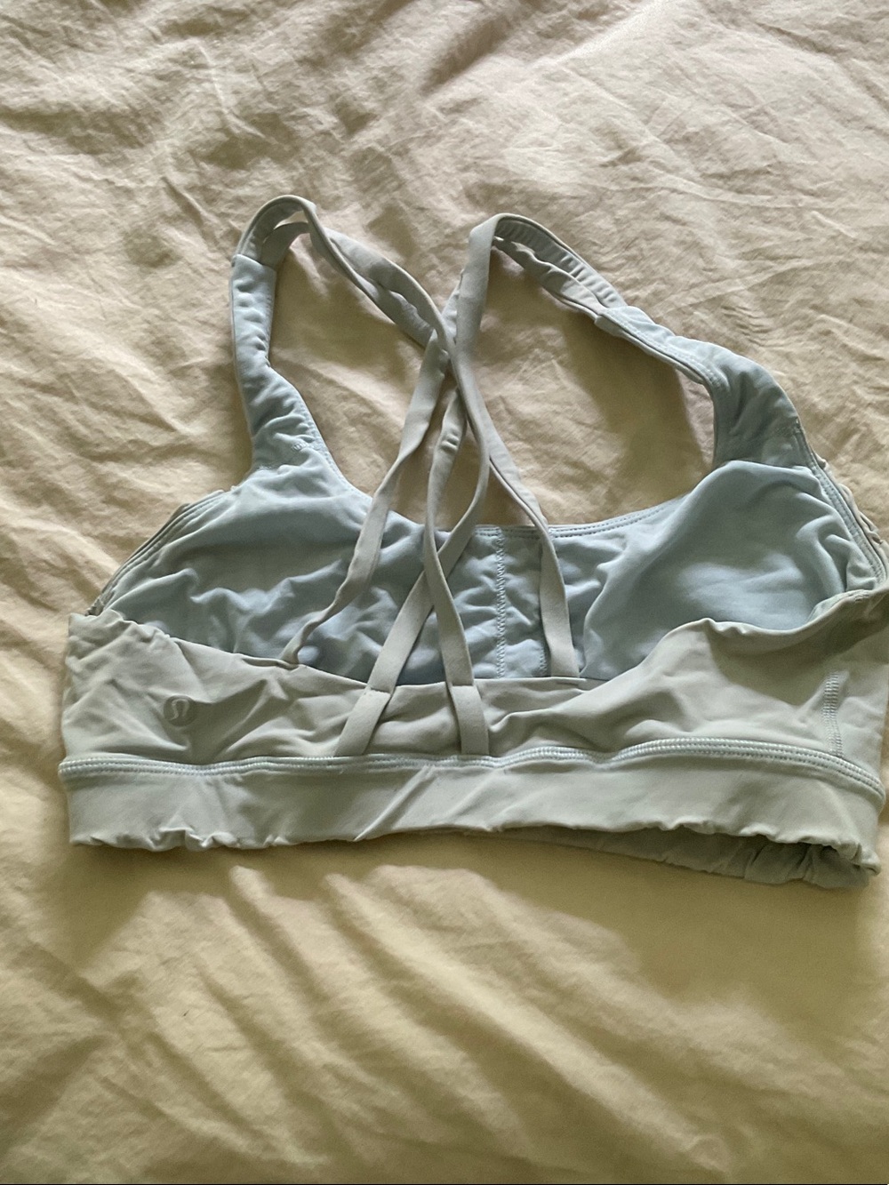 Light Blue Women's Strappy Sports Bralette